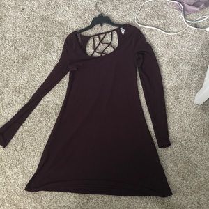 MAROON MUDD DRESS